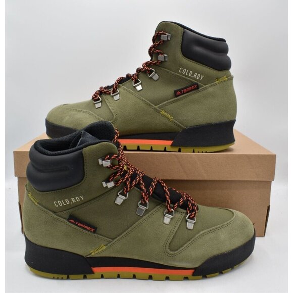 Adidas Outdoor Men Size 8 Terrex Snowpitch COLD.RDY Insulated Green Hiking Boots main image 6